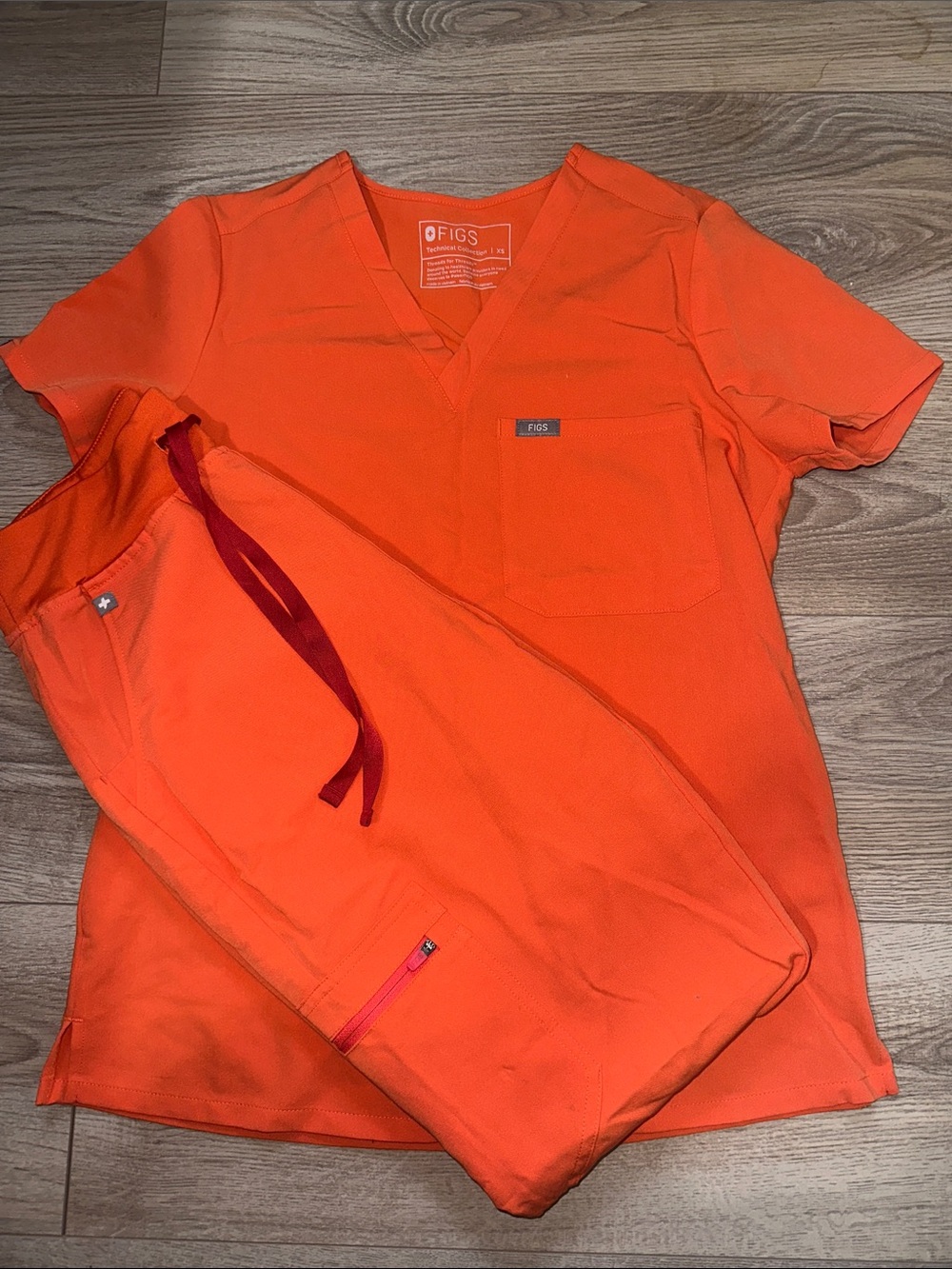 Figs Sunset Orange two piece set